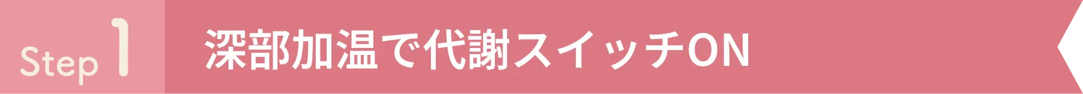 Step1 深部加温で代謝スイッチON