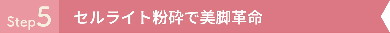 Step5 セルライト粉砕で美脚革命
