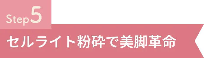 Step5 セルライト粉砕で美脚革命